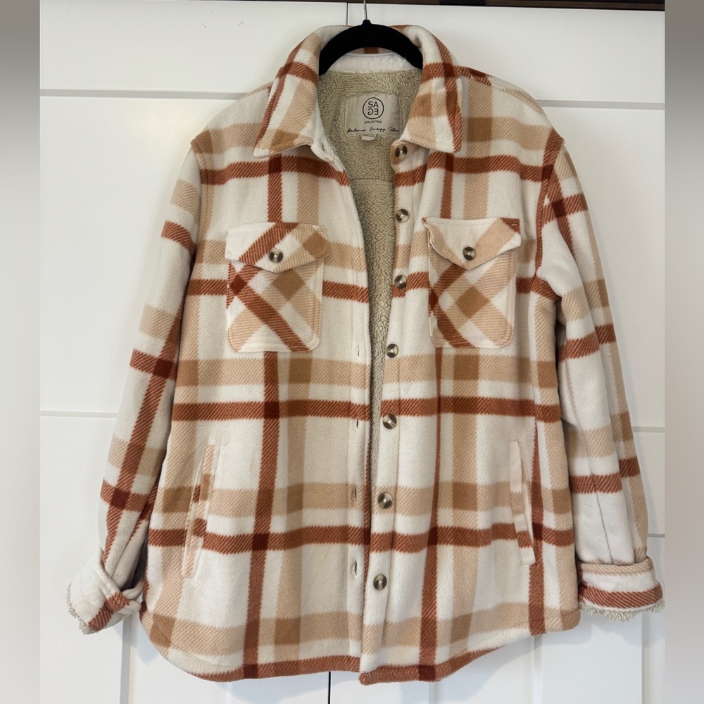 Plaid Teddy Jacket - Picture 2 of 6
